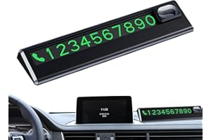 Ristyur Temporary Car Parking Card - Parking Phone Number Magnetic Sign - Glow Dashboard Car Temporary Car Parking Plate Phone Number Plate