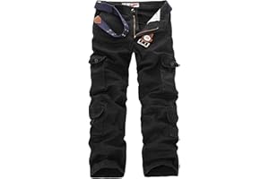 AYG Herren Cargo Hose Baumwolle Militär Arbeitshose Hose Camouflage Cargohosen