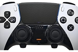 Luck&Link Protecteurs tactiles PS5,Autocollants protecteurs de Texture de Peau pour Boutons à l'arrière de l'PS5DualSense/Edge, Matrice-Noir, PS5Edge(2pcs)