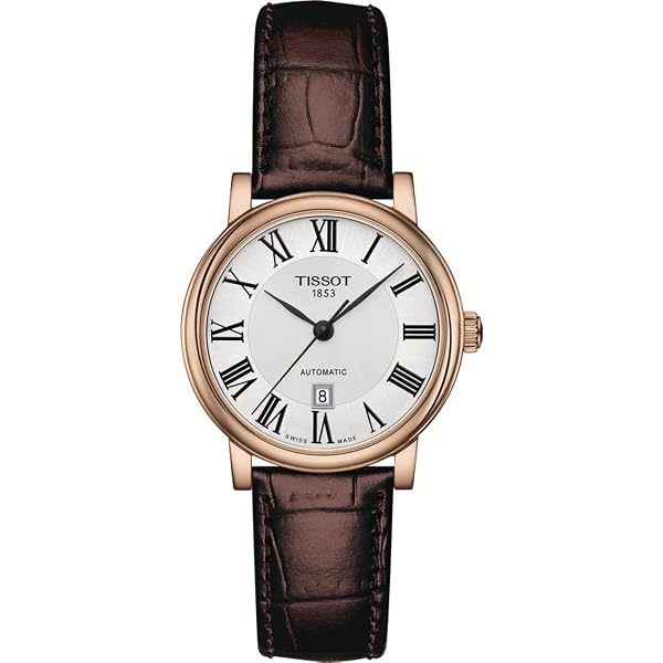 Tissot Orologio Automatico Uomo In Acciaio Inox E Pelle Marrone, Quadrante Bianco, Cassa 44mm, Impermeabile 660m, Modello T0554271601700