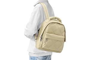 BOXSAM Petit Sac à Dos Femme Chic Gris, Sac a Dos Feminin Elegant Leger Sacs à Dos Femme Anti-vol pour Voyage Loisir Collège