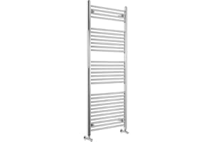 Warmehaus Contemporary Straight Heated Bathroom Towel Rail Radiator Rad 1500 x 600 Chrome