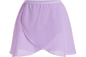 CHICTRY Kids Girls Dance Chiffon Skirt Wrap Over Scarf Ballet Skirt Ballerina Tutu Dress Performance Costume Dancewear