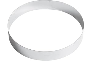PADERNO 47530-26 Anneaux à Gâteaux, Cercles à Entremets, Idéal pour Pâtisseries et Desserts, Acier Inoxydable, Diamètre 26 cm