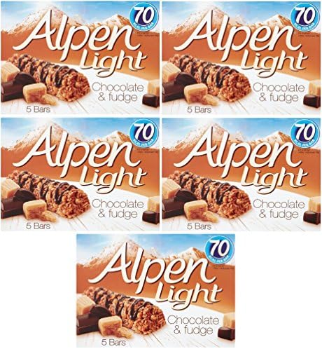 Alpen Light Chocolate &amp; Fudge, 5 Bars of 95g - Pack of 5
