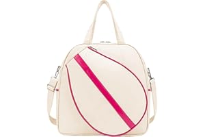 JISADER Bolso de Mano para Mujer con Capacidad para Raqueta de Tenis, Resistente al Agua y