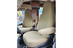 BREMER SITZBEZÜGE Coprisedili compatibili con camper, conducente e passeggero, codice colore: 829 (beige)
