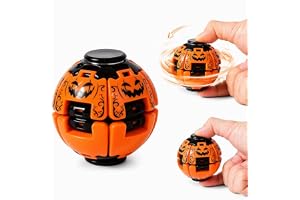 Helix Core Ball, sensorisk fidgetleksak tryck och vrid Halloween L1 | Drueck-aktiverad spinn-fidgetboll. Kompakt 5,20 cm, passar i ficka/skrivbord. Tyst rotation för kontor, skola och resor.