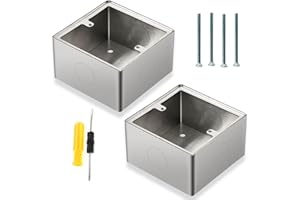 Acmerota Surface-Mounted Frame Stainless Steel Surface-Mounted Housing (Surface-Mounted Frame) Surface-Mounted Housing for Light Switches, Ethernet Cable Network Sockets, Flush-Mounted Sockets 86 x 86
