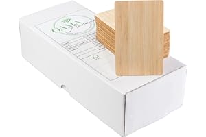 GAMA Access - RFID-Zugangskarten 13,56 MHz, aus Bambusholz, für Hotels, Unternehmen und andere Identifikationen. - Programmierbare NFC-Badges (50)