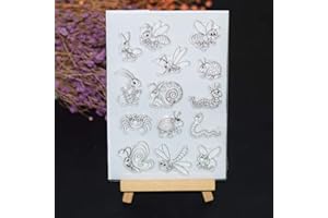 ECMQS Insekt Tier DIY Transparente Briefmarke, Silikon Stempel Set, Clear Stamps, Schneiden Schablonen, Bastelei Scrapbooking-Werkzeug