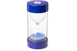 TEMPLE LODGE Jumbo Sand Timer for Kids - Colourful and Attractive - Easy-to-Operate Visual Learning Tool (5 Min - Blue)