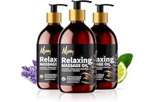 JUST MISSY Relaxing Massage Oil by Missy - Luxurious Soothing Blend Massage Oil for Date Night with Lavender, Chamomile, Ylang Ylang & Bergamot, Enriched with Vitamin E, Lightweight Grapeseed Oil Base