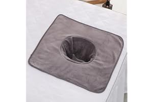 TEFEXER 35 * 35cm Massage Bed Cover with Face HoleMassage Table Cover,Reusable Spa Beauty Bed Cover Towel with Face Hole Massage Bed Sheet for Skin Care