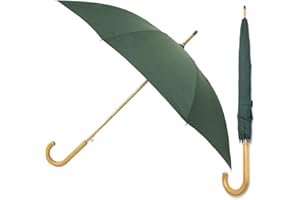 UMBRELLA HEAVEN Windproof Umbrella | Mens Walking Stick Umbrella | Gentleman's Wooden Handle Automatic Umbrellas | Ladies Large Strong Wind Resistant Brolly | Traditional Umbrella
