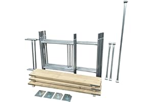 Toptower Classic 3.8m (Working Height) DIY Galvanised Scaffold Tower with Platform Boards (4' x 2'6" Base)