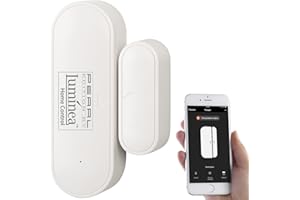 Luminea Home Control Türkontakt Alarm WLAN: WLAN-Tür- und Fensteralarm mit weltweitem App-Zugriff, Sprachsteuerung (WiFi Türkontakt, Türsensor WLAN, Fensterüberwachung)