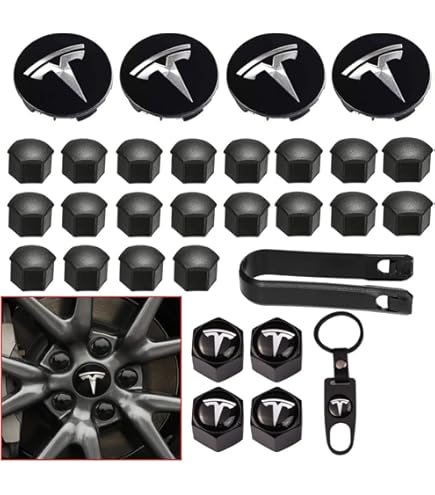Tesla Model 3 Highland Radkappen Set - 4 Stück Wasserdichte Nabendeckel