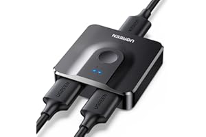 UGREEN Switch HDMI 2.0 4K 60Hz 2 Entradas 1 Salida Comutador Bidireccional 1 In 2 out 2K 1080P 120Hz HDR CEC Dolby Atmos Compatible con PC PS5 PS4 Xbox TV Stick Chromecast TV Box (Negro)