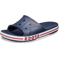 ぱ4 Crocs Unisex Adult Bayaband Slide 205392-4CC Navy/Pepper M5W7: Buy
