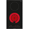 Bosch PKF375FP2E Series 6 Domino Glass Ceramic Hob, 30 cm Wide, PowerBoost Faster Cooking, DirectSelect Intuitive Operation, ComfortProfile Elegant Decorless Design, Child Lock, Black