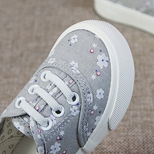 EOZY Kinderschuhe Mädchen Floral Canvas Schuhe Low-Top Sneakers - 5