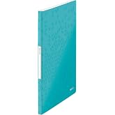 Leitz WOW A4 Presentation File, Metallic Ice Blue, 20 Transparent Bags, 40 A4 Page Capacity, 46310051