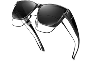 URUMQI Polarized Sunglasses Fit Over Glasses for Men Women, Oversized Square Sun Glasses UV400 Protection Shades