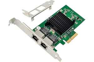 ULANSEN Dual-Port PCIe X4 Gigabit Netzwerkkarte 1000M PCI Express Ethernet Adapter mit Intel 82576 Zwei Ports LAN NIC Karte für Unterstützung PXE für Windows/Windows Server/Linux/Freebsd/DOS
