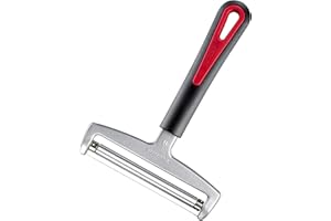 Westmark Krajalnica do sera z obrotową, wymienną linką, regulacja grubości krojenia, szerokość: 12 cm, stal nierdzewna, aluminium, tworzywo sztuczne, Rollschnitt Gallant, czarna, czerwona, 29272260