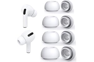 WIKI VALLEY 4Paar Ersatz-Ohrstöpsel für Airpods Pro und AirPods Pro 2nd Generation mit Loch zur Geräuschreduzierung,Silikon Ohrpolster Kompatibel mit Airpods Pro2 Ohrhörer passend für die Ladehülle(XS/S/M/L)