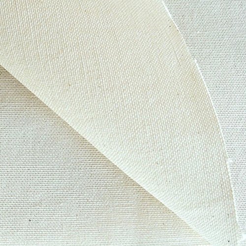 schwerer Canvas Segeltuch-Stoff aus Roh-Baumwolle in Natur-Weiß – Breite: 300 cm – - 2