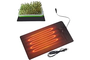 MURMAN Alfombrilla de calefacción para plantas, alfombrilla térmica para germinación de semillas, alfombrilla de calefacción de 8,5 W para plantas, almohadilla térmica USB impermeable con 3 temperaturas