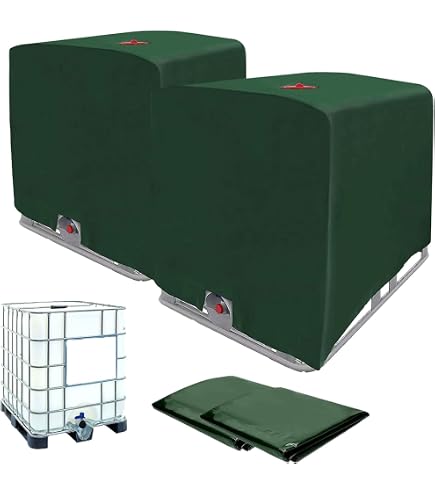 Copertura Serbatoio IBC 1000 Litri | Telo Protettivo In Oxford 210D Impermeabile Con Cerniera E Occhielli | Antipioggia E Antipolvere