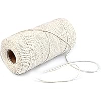 Baumwolle Bindfaden，ATPWONZ 200m Baumwolle Schnur, Bastelschnur, Baumwolle Seil zum Verpacken, Dekorieren, Basteln…