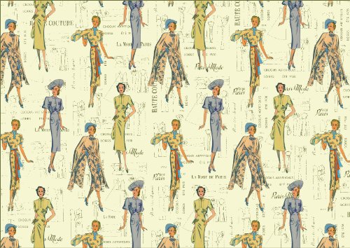 Preisvergleich Produktbild ROSSI Geschenkpapier 50x70cm "Woman´s fashion 30th" (CRT100)