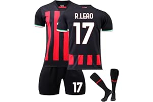 PANGKII A-C Milan Football Kit for Adult/Children, 2022/23 AC NO.11 lbrahimovic Milan Jerseys New Sesson No.11 Football Kits Boys' Football Training Shirts Shorts and Socks