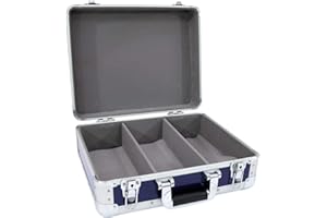 ROADINGER CD-Case ALU Digital-Booking abgerundet bl | CD-Case in blauem Aluminiumgehäuse