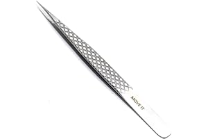 LLBA Lash Tweezer Professional Volume False Lash Application Tool | Multi Shapes & Purposes Tweezers | Non-Slip Grip Tweezers for Volume, Isolation & Classic Lashes (Silver, Move It Classic)