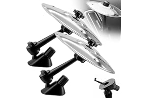 IEWRTCIN 2Pcs Car Crash Cymbal, Mini Car Drum, Funny Musical Car Crash Sound Maker, Easy Installation And Rugged Compact Musical Instruments Vehicle Accessories for All Vehicles (Silver)