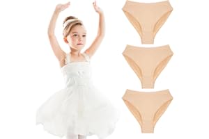 HOTUT Dziewczęce majtki baletowe, tańca dziewczęce majtki do tańca, Majtki Balet Bawełniane, Majtki Taniec Gimnastyczny Dziewczynka, bawełniane majtki taneczne bielizna w kolorze beżowym