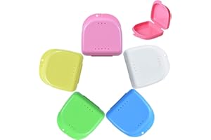 HQYBZP 5 Stück Zahnspangendose,5 Farben Der Zahnschienenkästen,Wird Zur Lagerung Von Brackets Oder Prothesen Verwendet,Eine Reparaturbox Zur Aufbewahrung und Reinigung Von Bracketprothesen