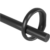 Umbra Ringlet uzatılabilir perde &ccedil;ubuğu, 2,5 cm &ccedil;ap, 107 &ndash; 305 cm, siyah | &Ccedil;elik konstr&uuml;ksiyon, 10 kg tutar, komple donanım d