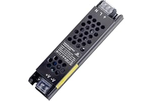 DUSKTEC LED Driver 24V 60W LED Transformer, Slim Power Supply 2.5A Adapter AC 240V to 24V DC, Constant Voltage for Strip Cabinet Lights G4 MR11 MR16 Light Bulbs