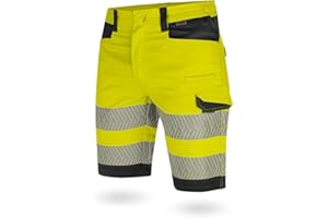 WÜRTH MODYF Shorts Fluo EN 20471 - professionelle Arbeitshose für Herren - Warnschutzhose mit Reißverschluss - in den Größen 40-66 in Gelb und weiteren Farben