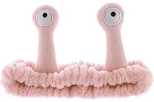 WLLHYF SPA Opaska na głowę do makijażu twarzy opaska na głowę z mikrofibry miękkie koralowe polarowe opaski na głowę ślimak, kreskówka, urocze akcesoria do włosów, elastyczna opaska do pielęgnacji