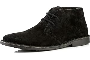 Thomas Crick Men's 'Gobi' Suede Desert Boots, Formal, Classic, Comfortable and Stylish, Fashionable Addition to Any Outfit, Made with Leather (Black/Brown/Navy/Stone)