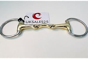 UKSALES25 EGGBUTT HALF MOON SNAFFLE BIT (Horse Bit) (5")
