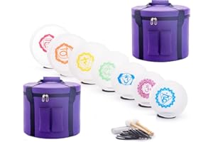 Hye-eun Juego de cuencos tibetanos de cristal, 7 chakras, 6-12 pulgadas, 432 Hz, de cuarzo, cuenco con martillo de goma, bolso para meditación, sanación del sonido, sanación, mindfulness, instrumentos