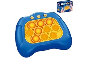 Aionly Pop Game Sensory Fidget Toys For Kids, Light Up Quick Push Game, Puzzle Bubble Game Controller Machine, Fast Push Gift for 6 7 8 9 10 Year Old Fun Present (Battery not included) (Blue-1)